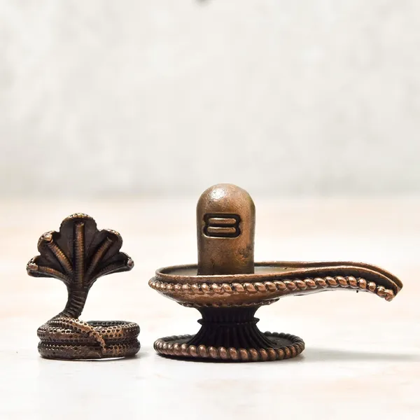 _2.1_inches,_Copper_Shivalinga_with_Nandi_Set_,_190_Grams_Set_,_Patina_Antique_Finish_,_Pack_of_1_Pair